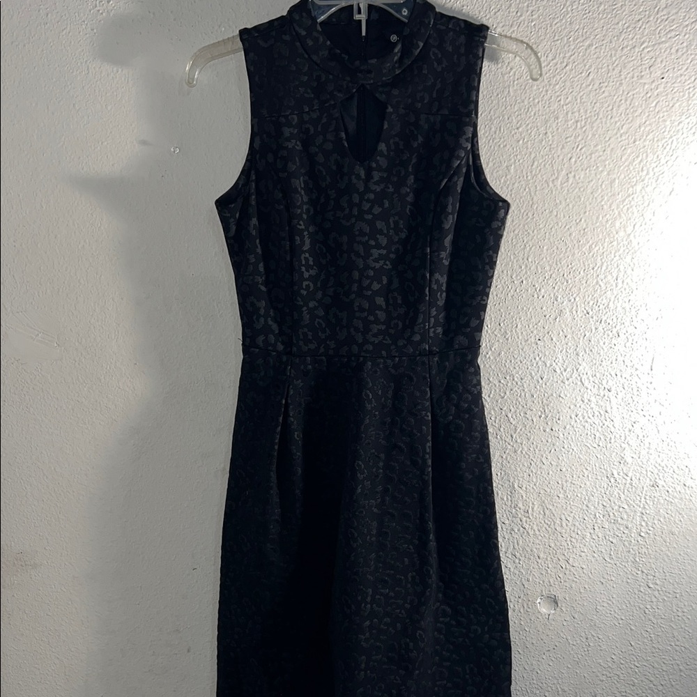 Versona Black Leopard Mini Dress